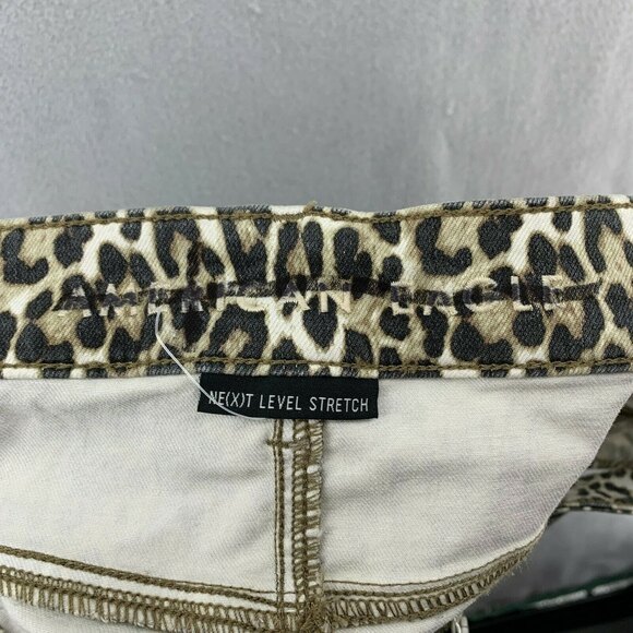 American Eagle High Rise Jegging Womens Plus Size 24 Leopard Cheetah Stretch - Picture 8 of 12
